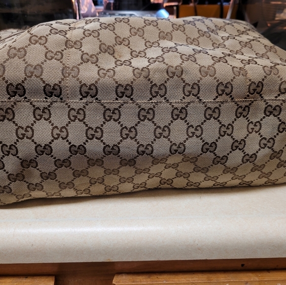 🔹️ GUCCI🔹️ Vintage sherry line large tote  bag ✨️ - Picture 7 of 17